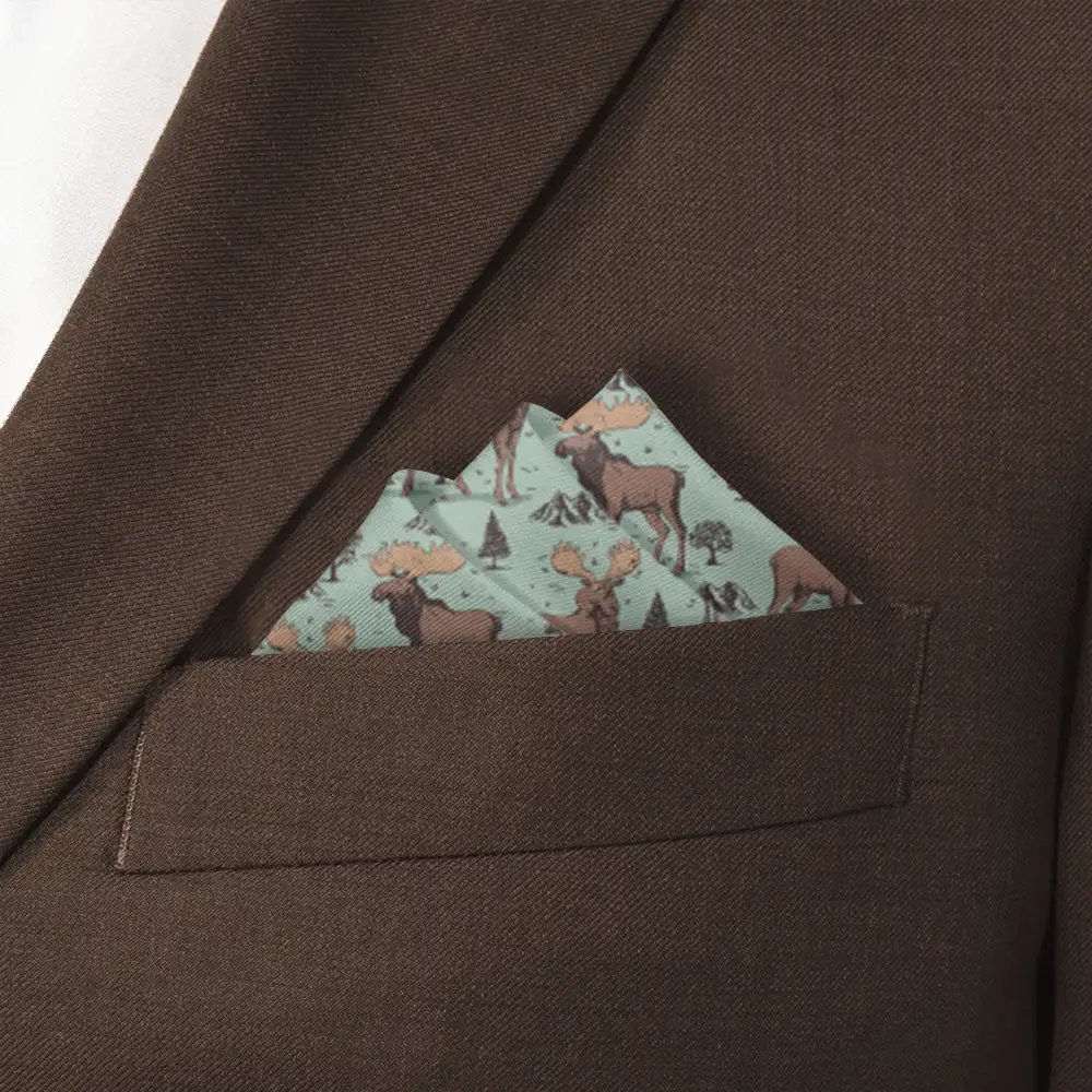 Refined Distinctive Animal Motif Pocket Square