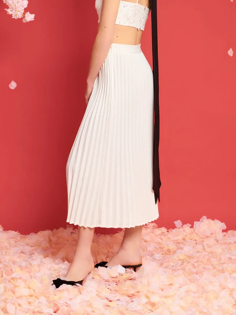 Pleated Midi Skirt