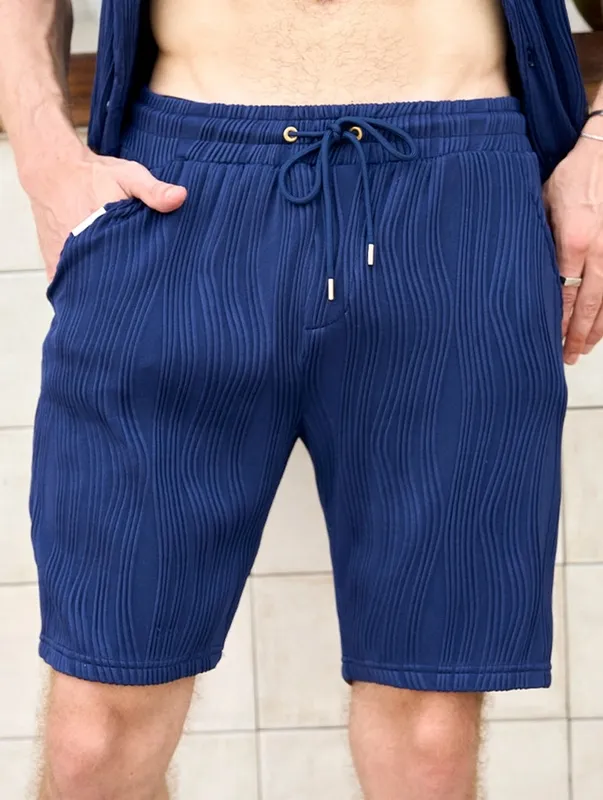 Ocean Blue Relaxed Fit Shorts