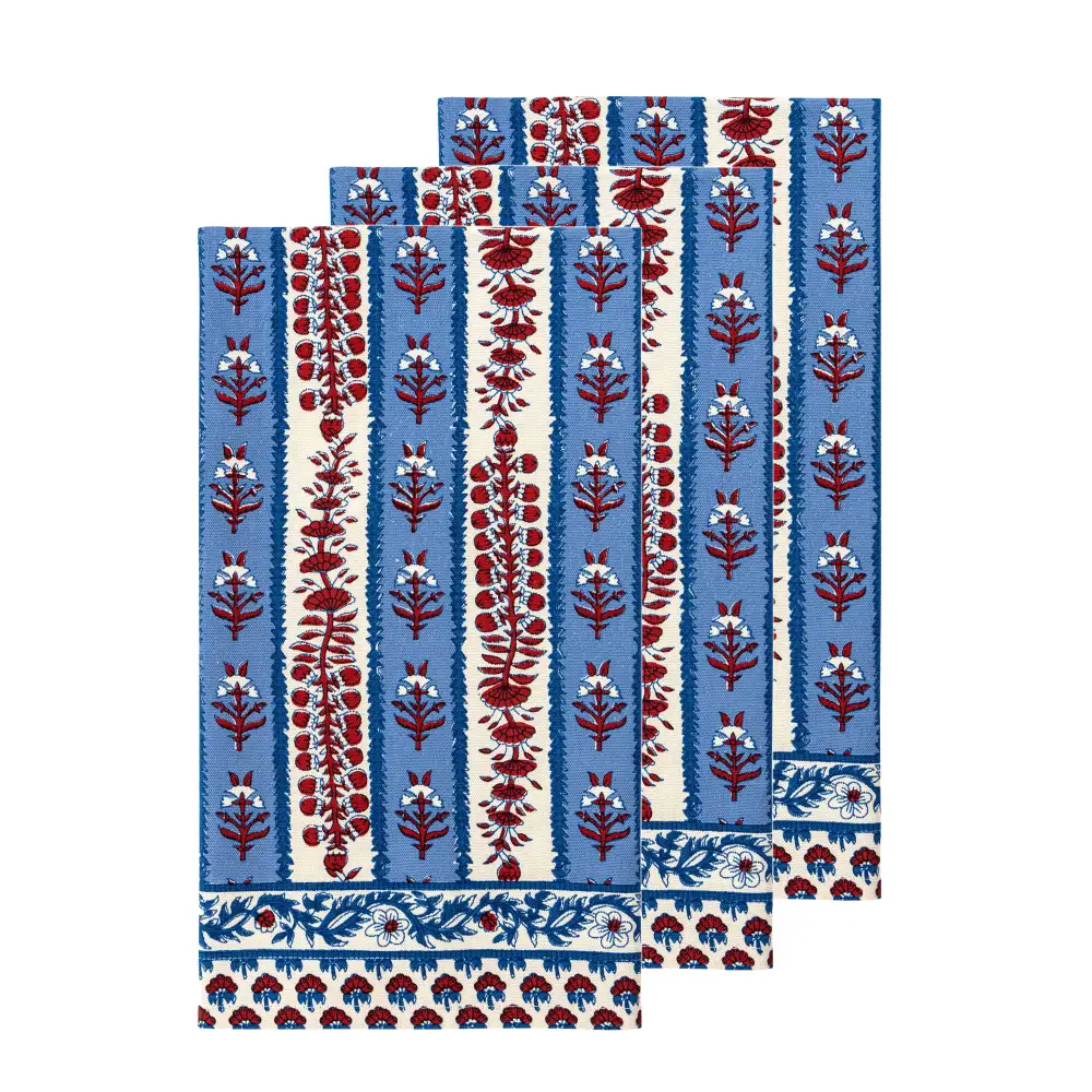 Woven Border Tea Towel Set
