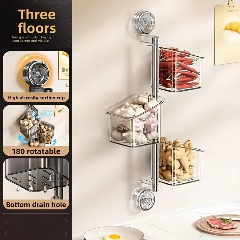 Suction Cup Wall Storage Rack