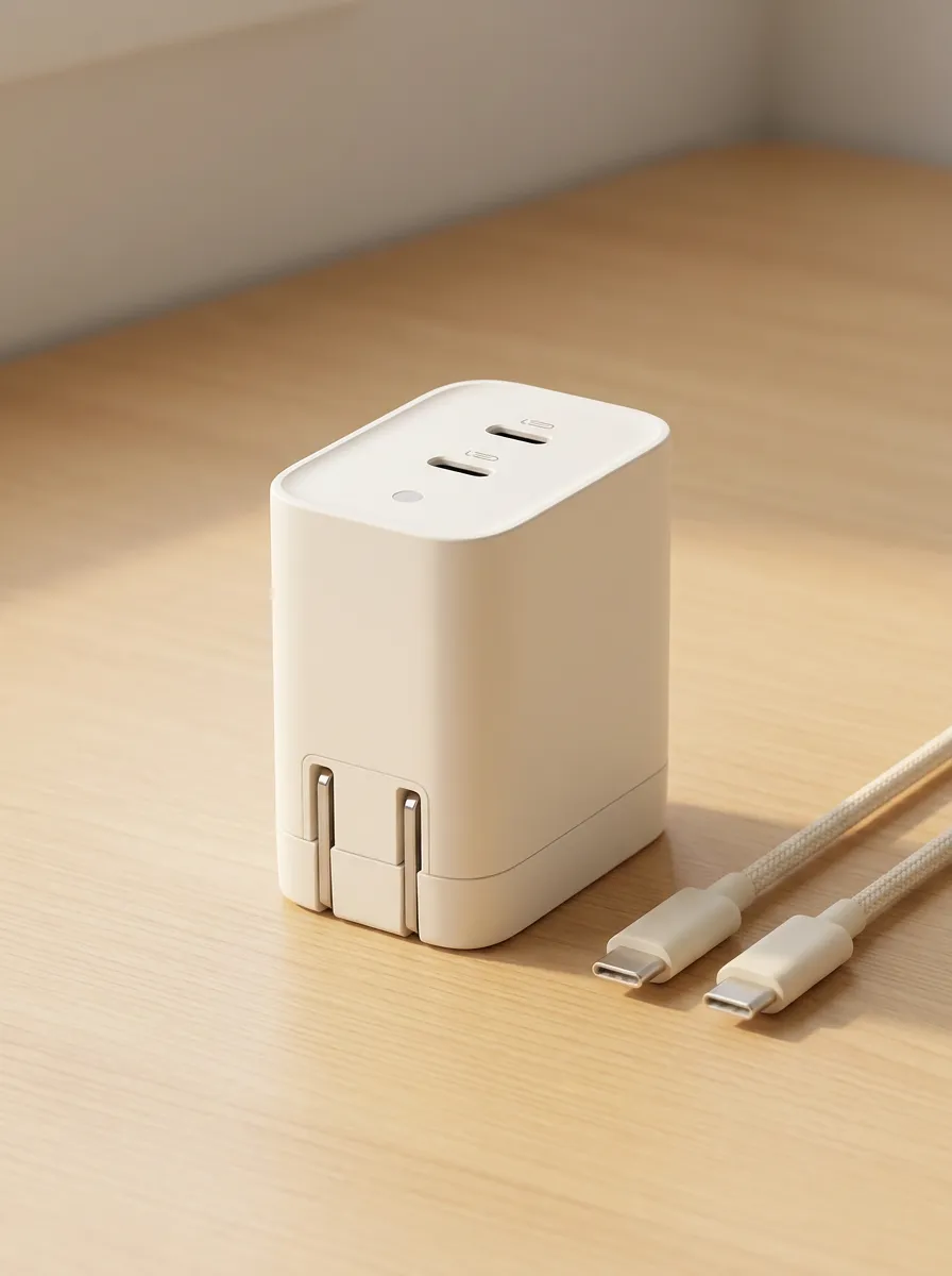 White Dual-Port Wall Charging Adapter