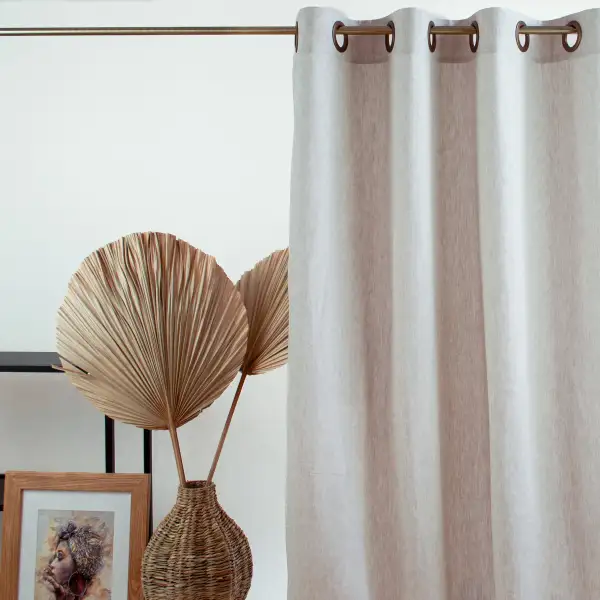 Blackout Eyelet Linen Curtain