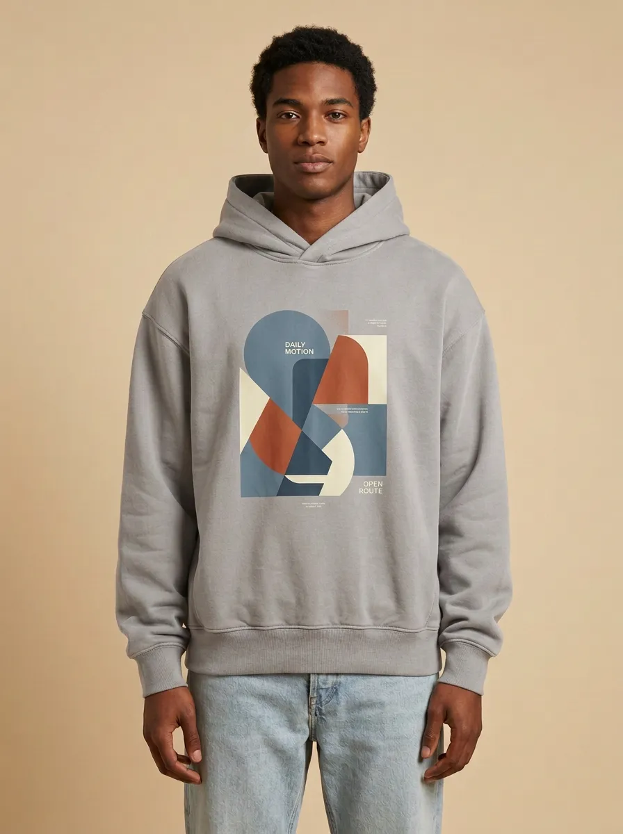 Everyday Motion Abstract Geometric Hoodie