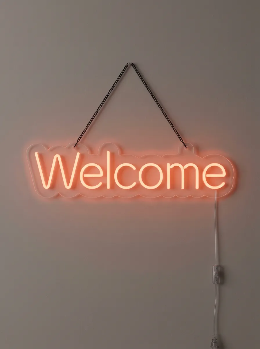 Everyday Lettering Welcome Neon Sign