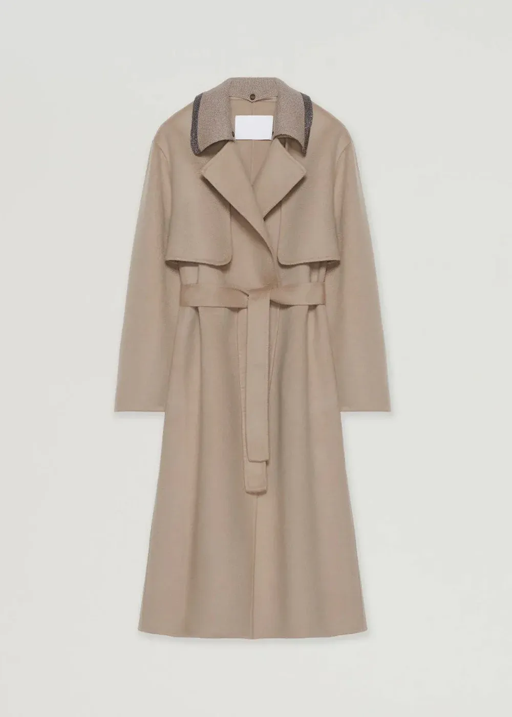Drawstring Lapel Neck Coat