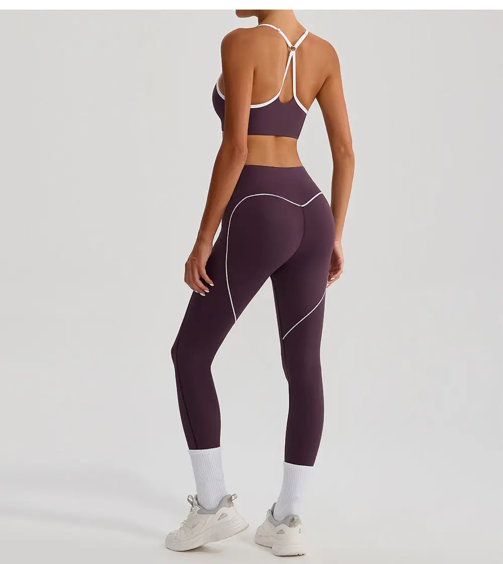Contrast Back Trim Leggings