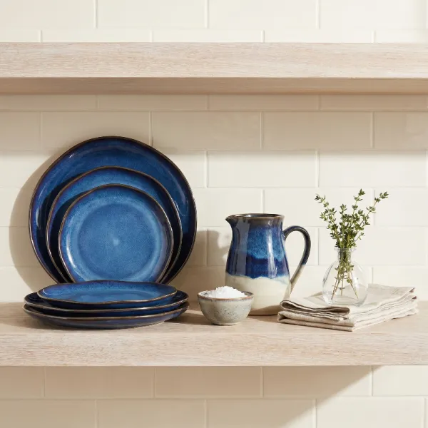 Wave Edge Ceramic Dinner Plates
