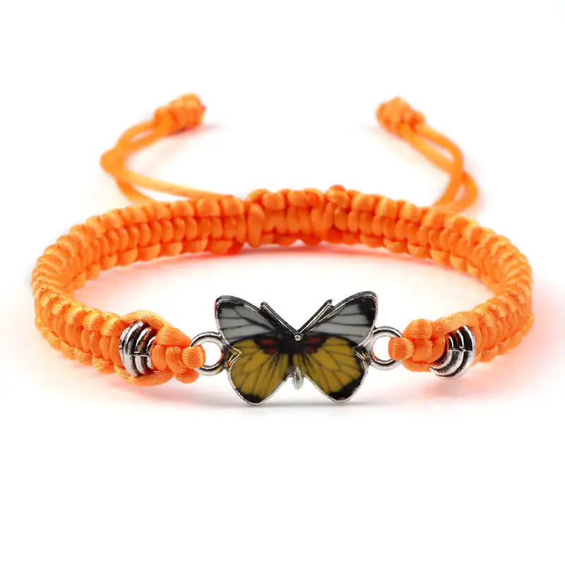 Butterfly Freedom Love String Charm Bracelet