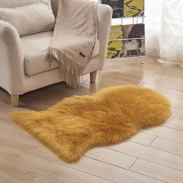 Faux-Fur Decorative Area Rug