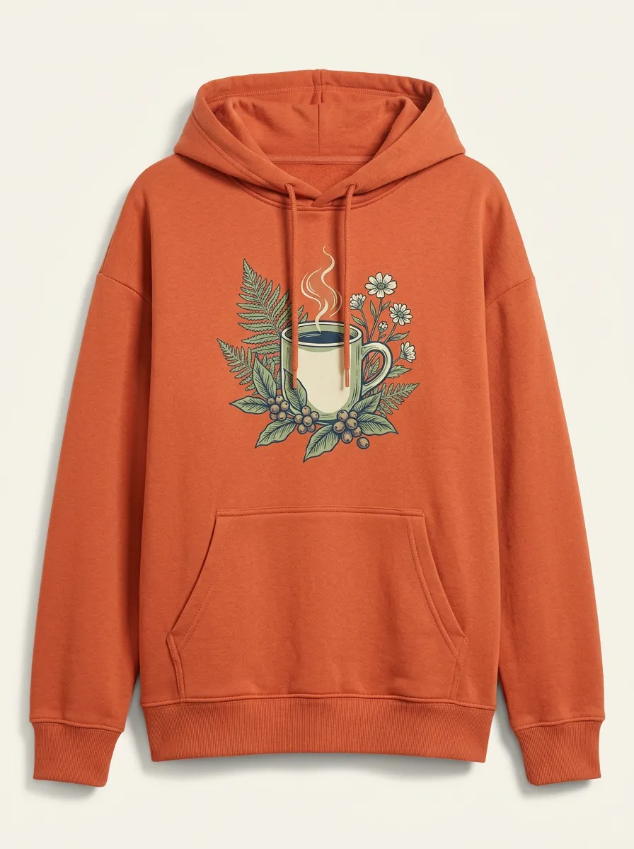 Women's Hooded Graphic Floral Sweatshirt