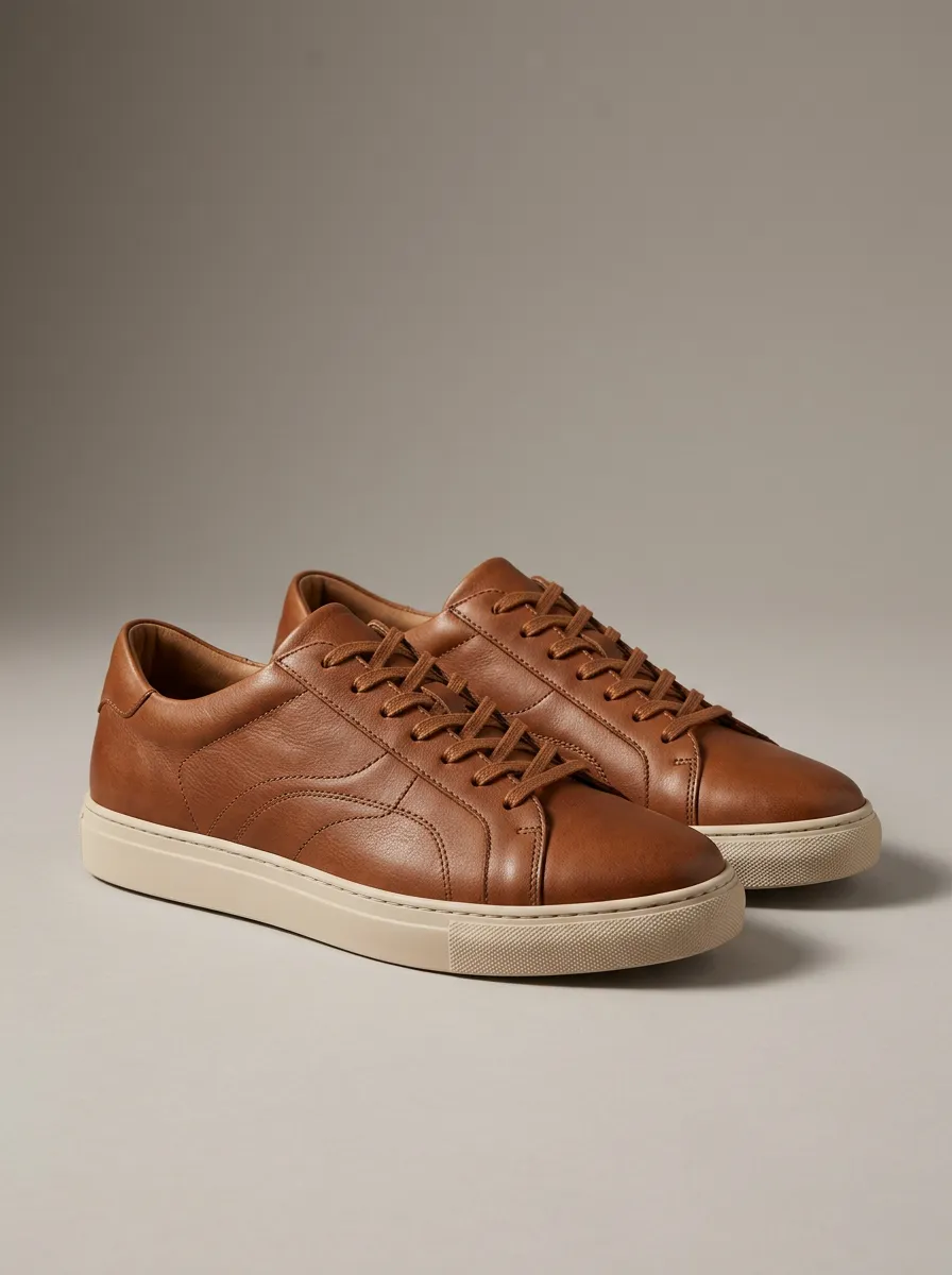 Men's Minimalist Leather Casual Sneakers