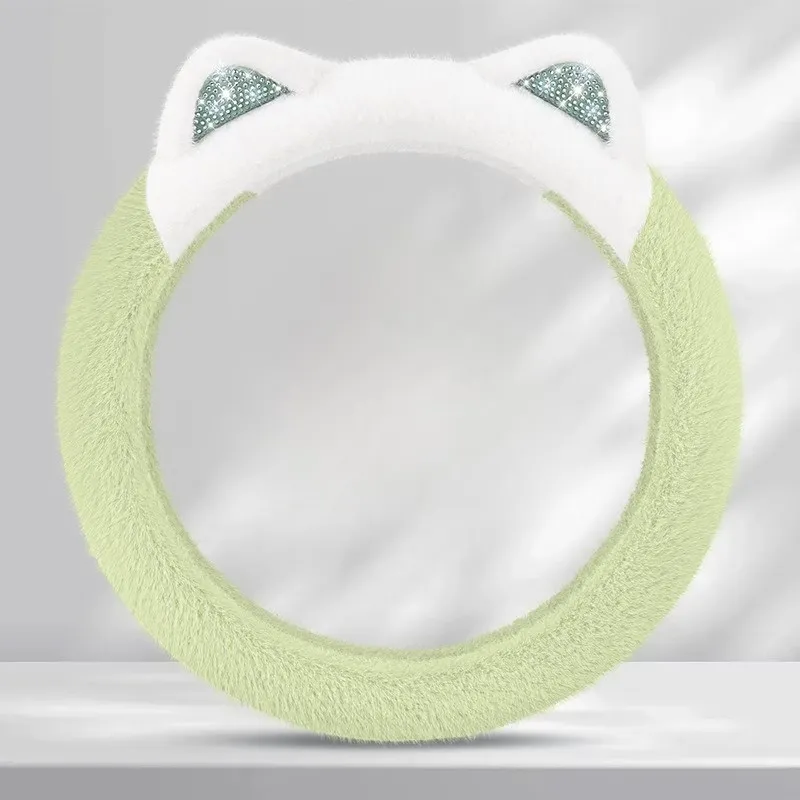 Fuzzy Cat Ear Steering Wheel Cover