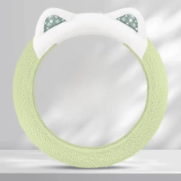 Fuzzy Cat Ear Steering Wheel Cover
