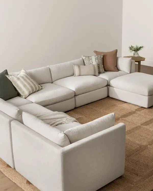 Plush Modular Armless Seat