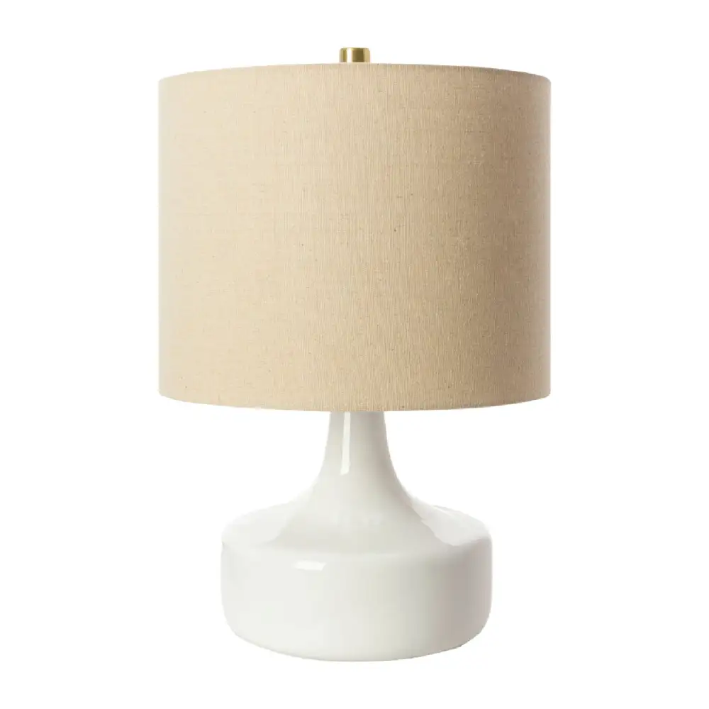 Drum Linen Ceramic Table Lamp