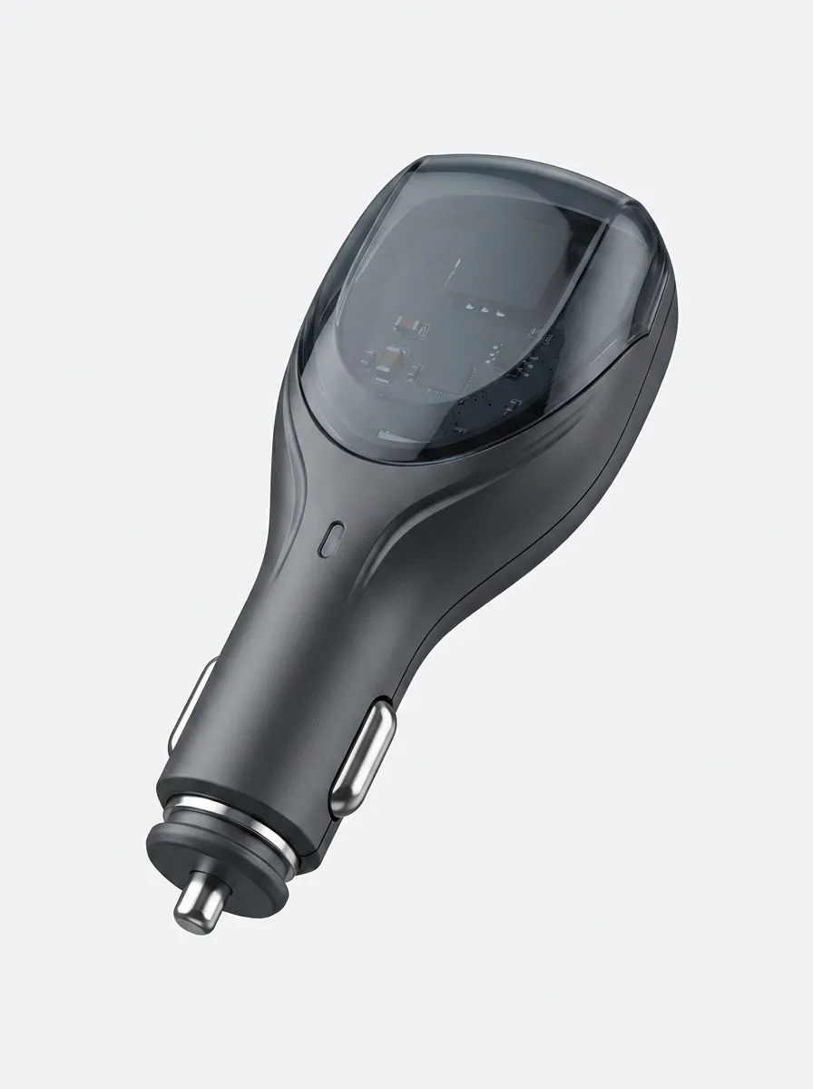 Transparent Circuit Car Fuel Saver Power-Socket Plug-In Device