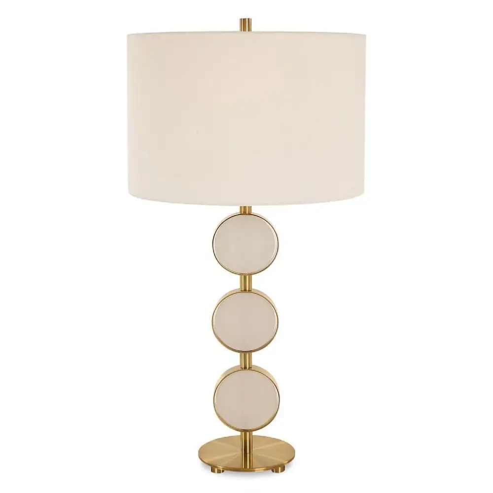 Round Alabaster Table Lamp
