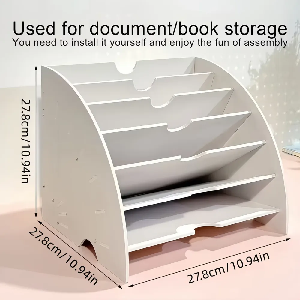 Multi-Slot Desk File Organizer