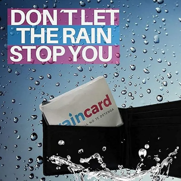 Rain Card Disposable Unisex Pocket Size Easy to Carry Digi Raincoat Free Size