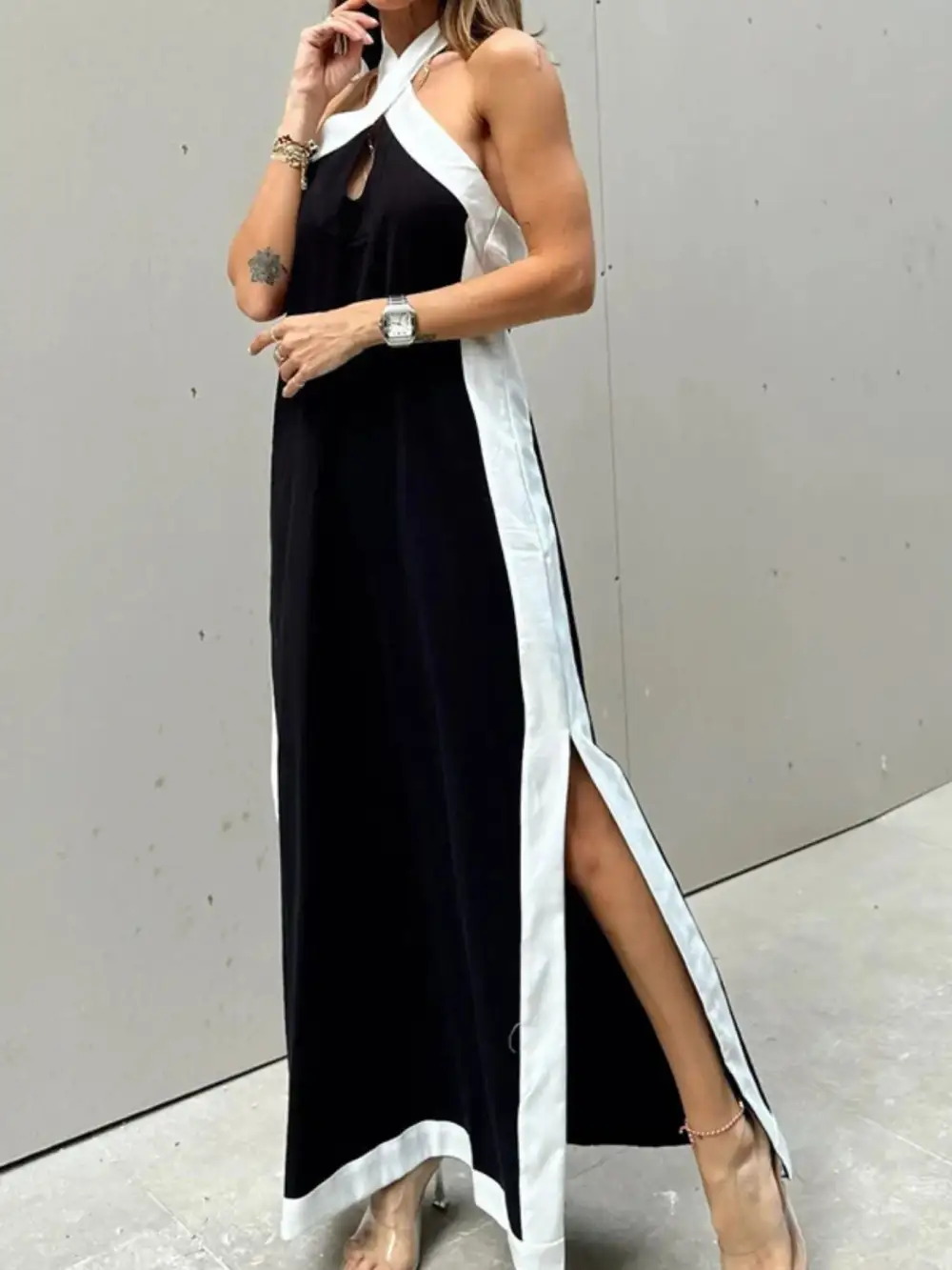 Halter Sleeveless Maxi Dress