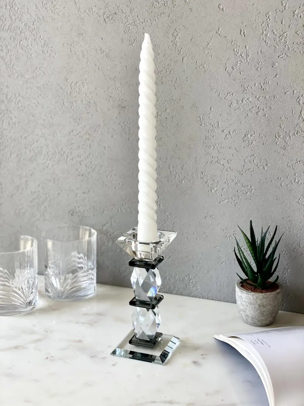 Black Axis Candle Stand Medium