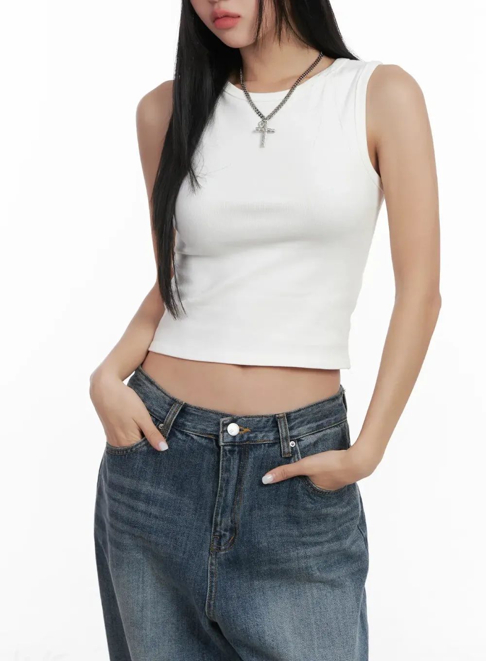 Ribbed Crop Tank Top