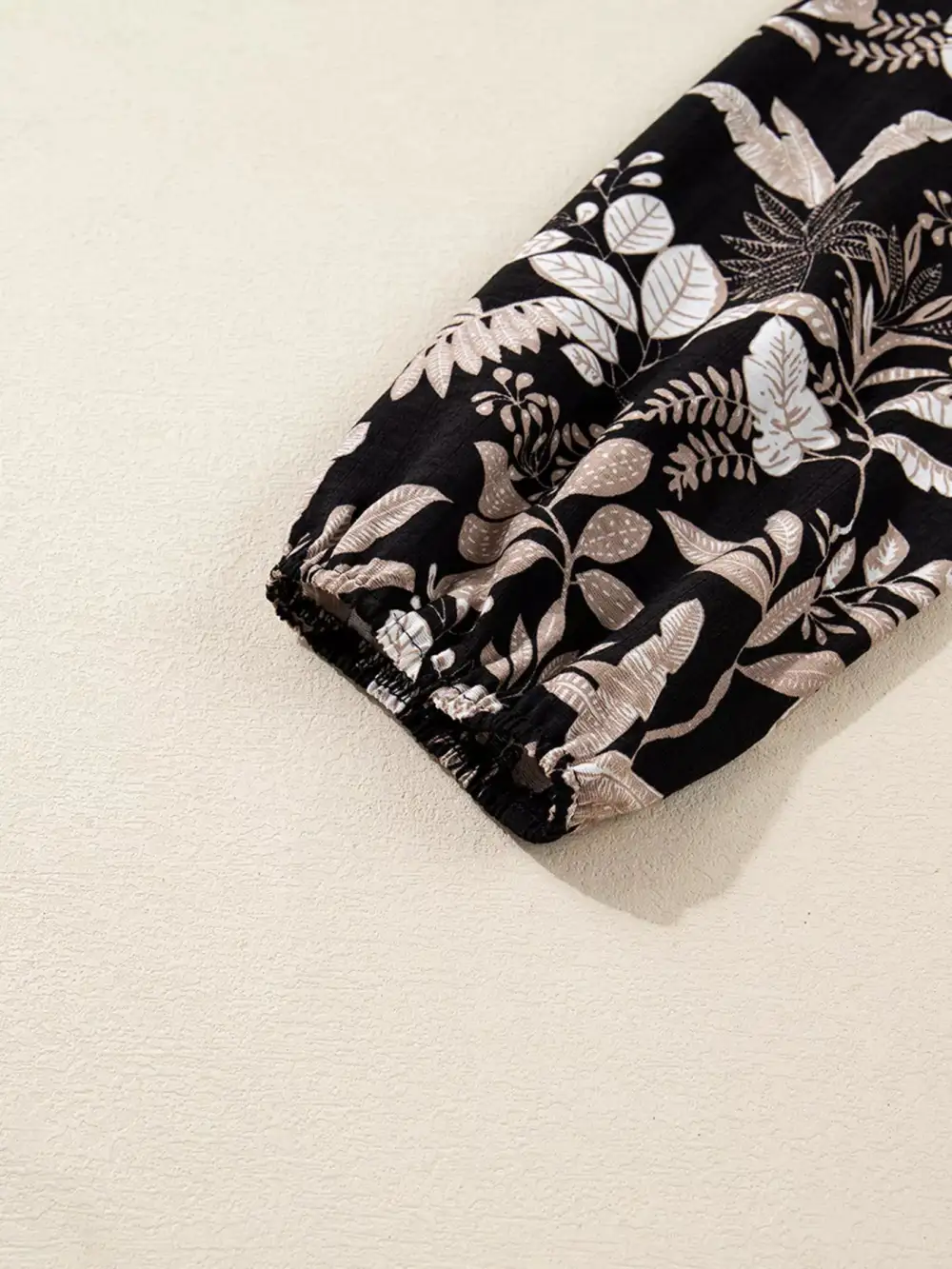 Printed Split Neck Mini Dress