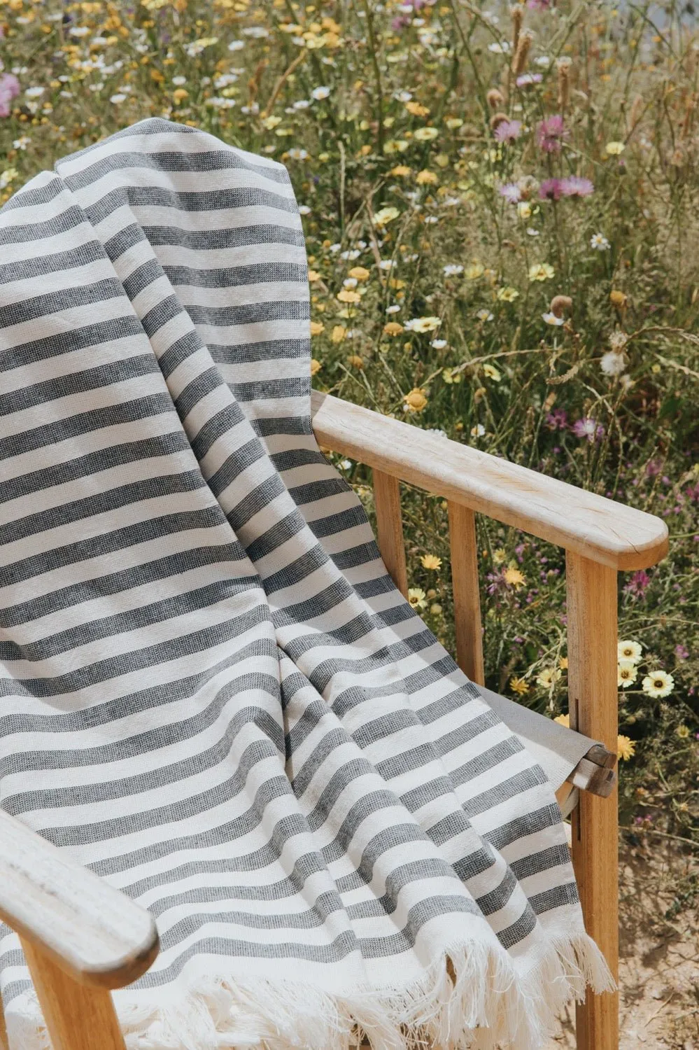 Striped Cotton Oversized Towel