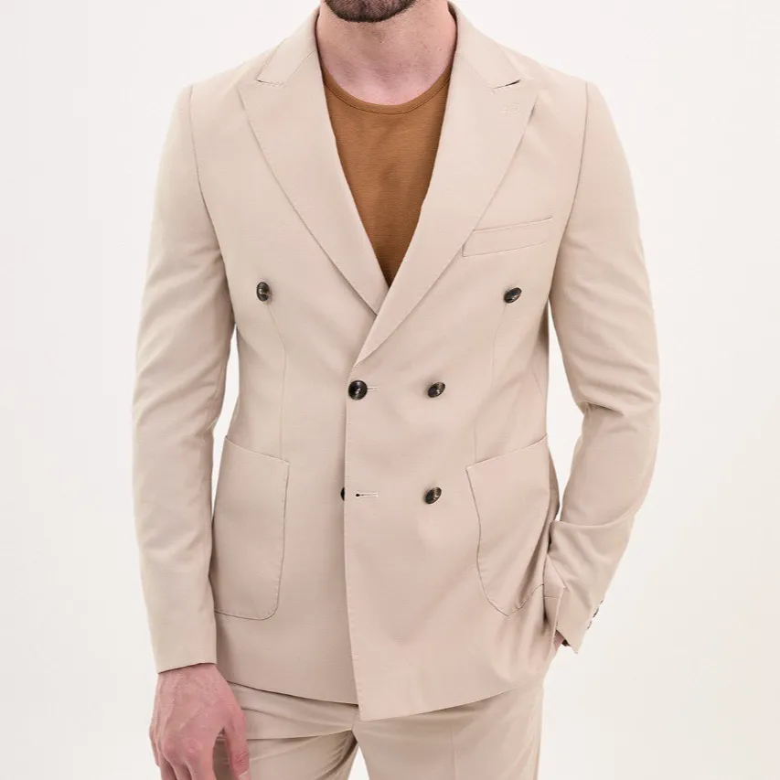 Elevated Slim Fit Double Breasted Blazer