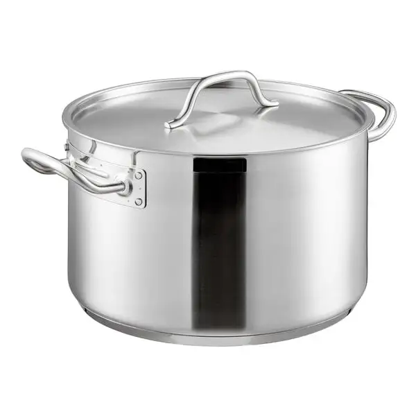 Low-Profile Stainless Steel Aluminum Clad Sauce Pot with Cover