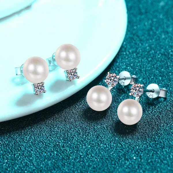 Pearl-Inspired Stud Earrings