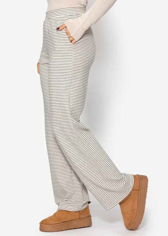 Off White Striped Pants