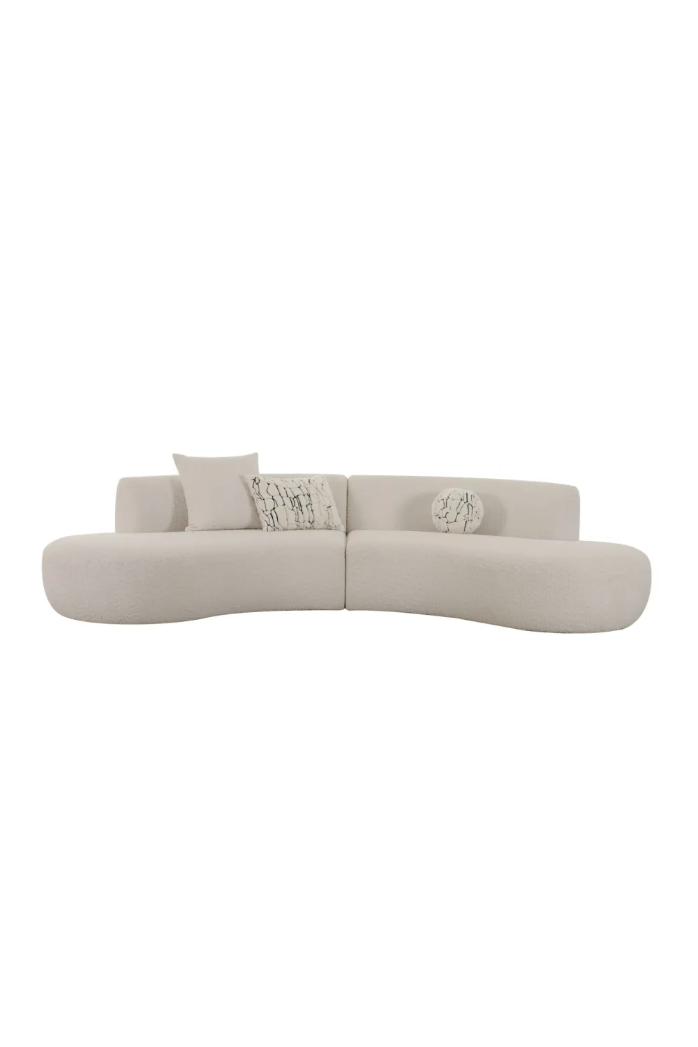 Soft-Form Sectional Curved Sectional Sofa