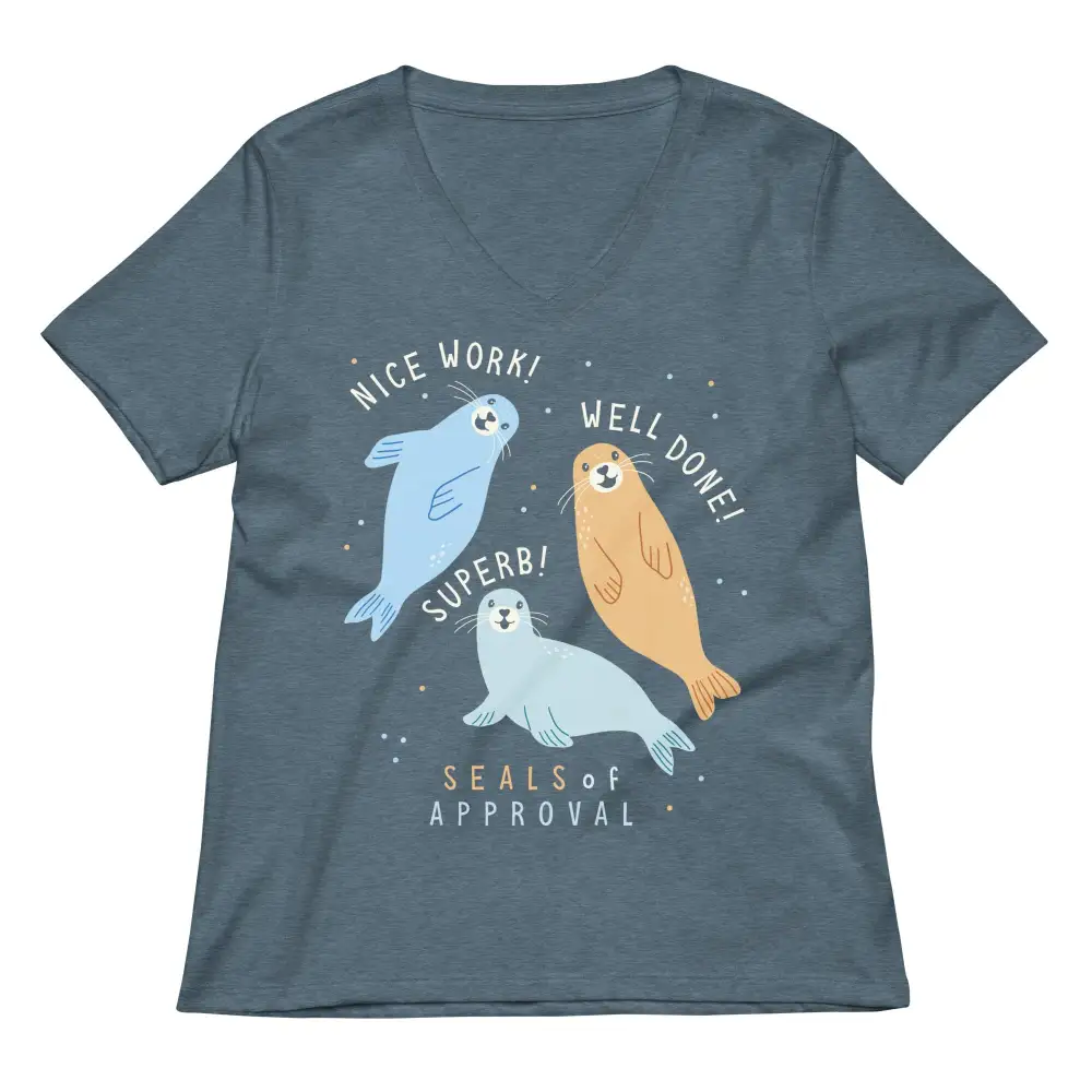 Seal Approval V Neck Tee