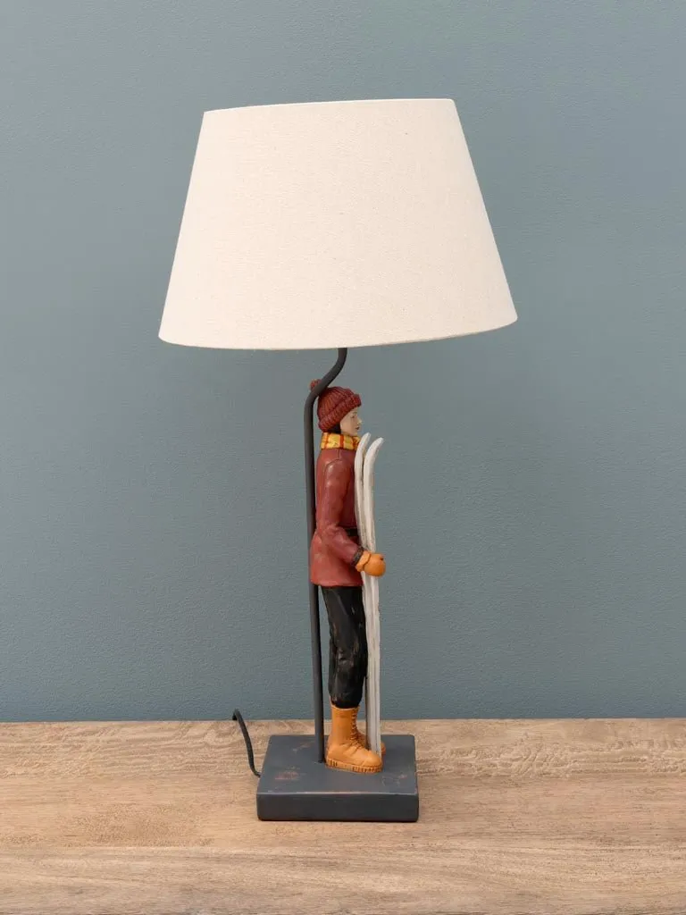 Sculpted Resin Table Lamp