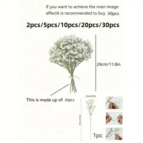 10 Pcs Baby's Breath Artificial Bouquet