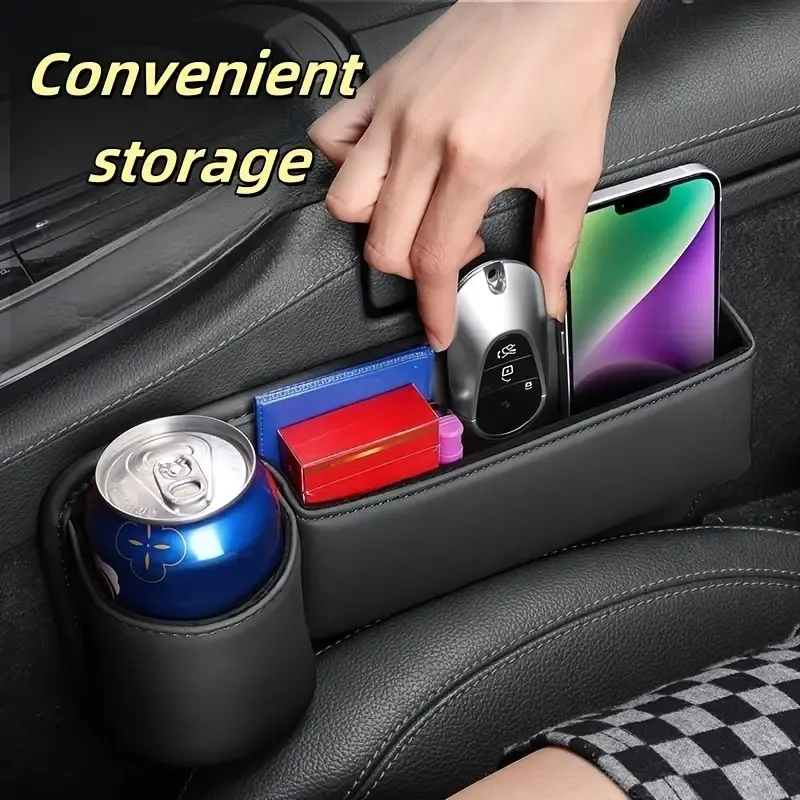 1pc Car Seat Gap Organizer with Cup Holder