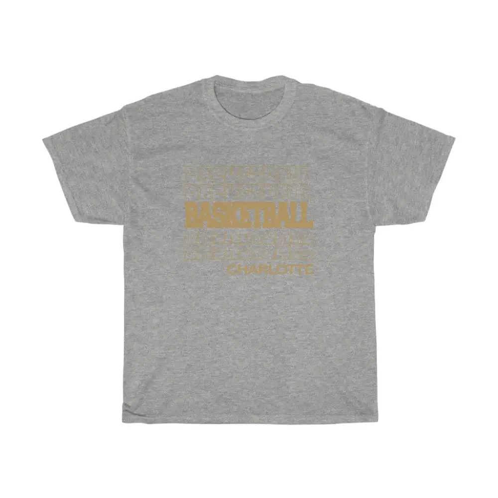 Basketball Charlotte in Modern Stacked Lettering