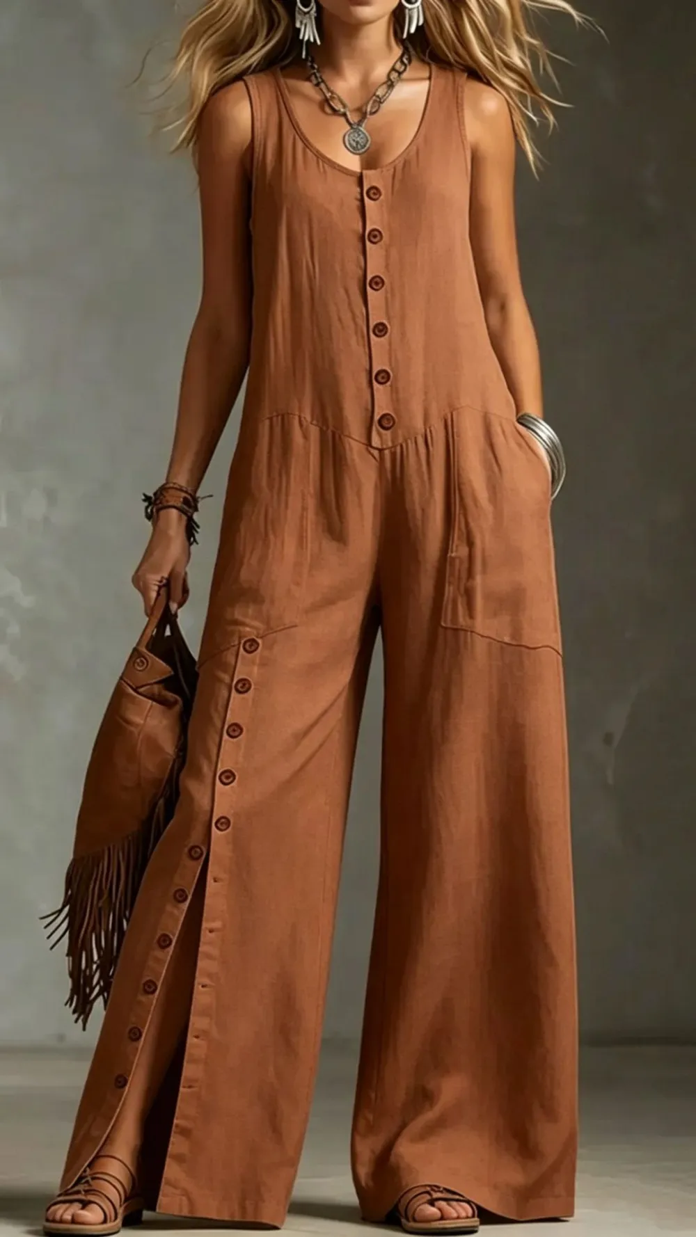 Cross Neck Jumpsuit