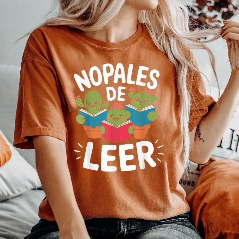 Nopales De Leer Bilingual Teacher Maestra Spanish Teacher Women's Oversized Comfort T-Shirt