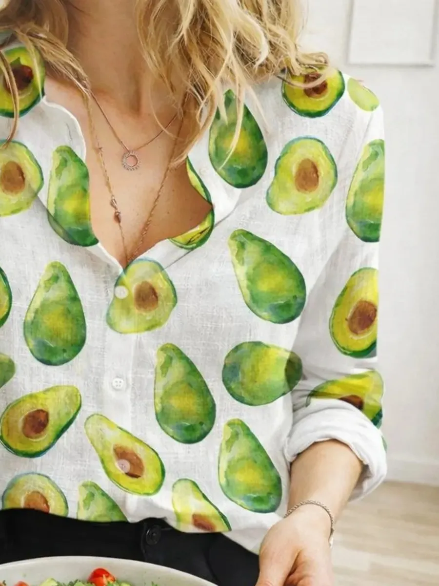 Avocado Print Casual Shirt