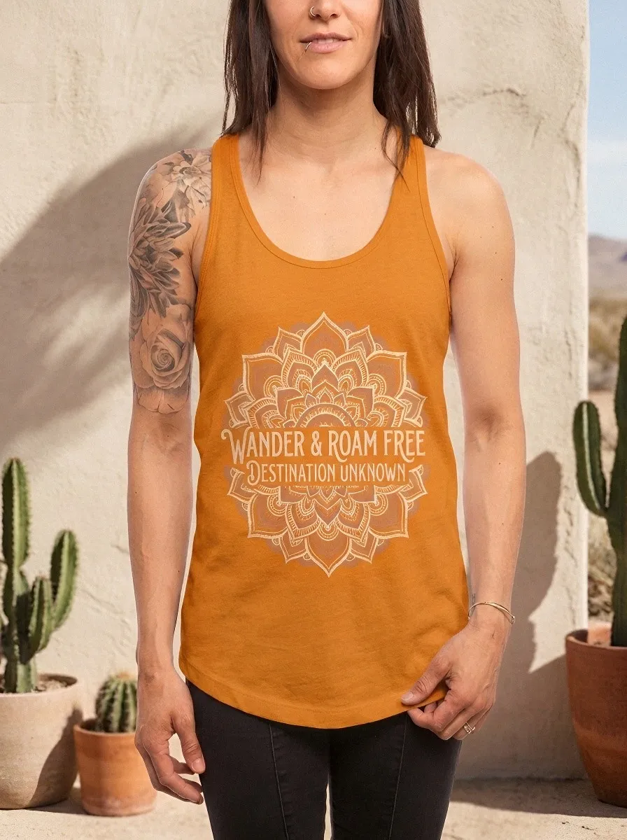 Wanderlust Mandala Quote Tank Top