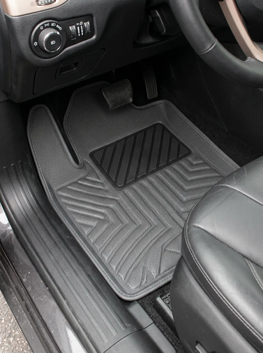 Chevron Pattern Textured Surface Car Floor Mat