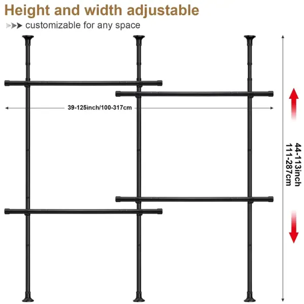 Outdoors Clothes Hanger Adjustable Wardrobe Shelf