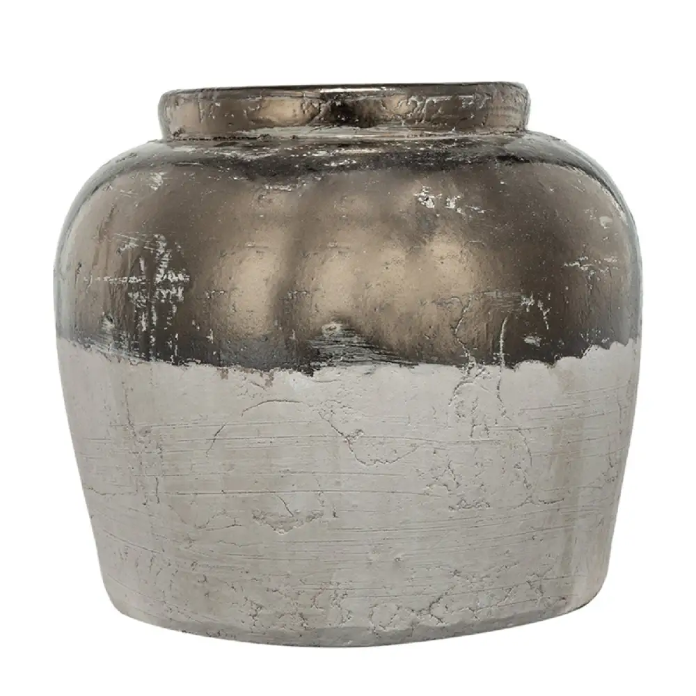 Round Sienna Ceramic Accent Vase
