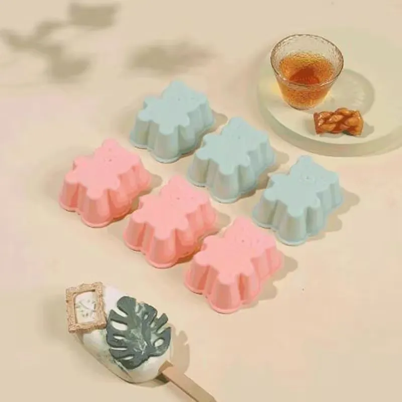 3 Pcs Bear Shape Silicone Cake Molds