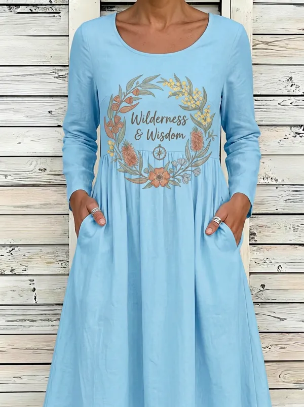 Wilderness Wisdom Floral Compass Dress