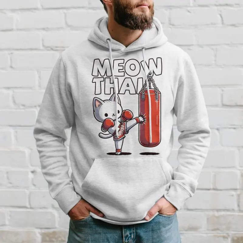 Muay Thai Cat Meow Thai Thai Boxing For Youth Muay Thai Hoodie