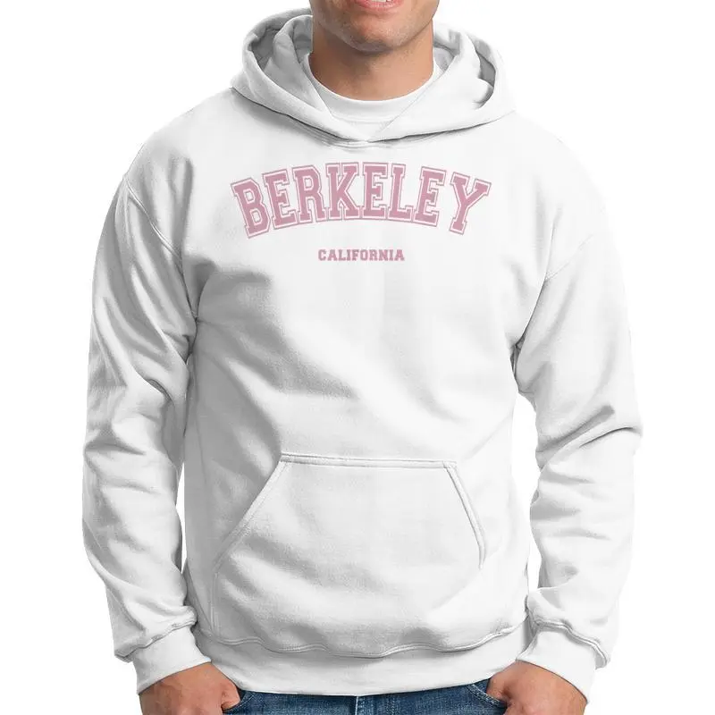 Pink Berkeley California Ca Varsity Style On Berkeley Hoodie